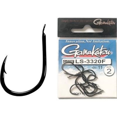 Gamakatsu LS-3320F New Label Hooks Black vel.4 12 ks