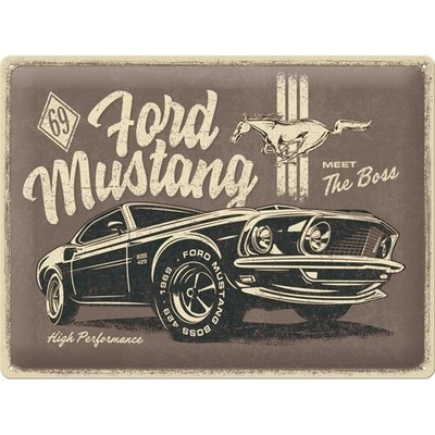 Plechová ceduľa Ford - Mustang - 1969 - The Boss, 40 x 30 cm