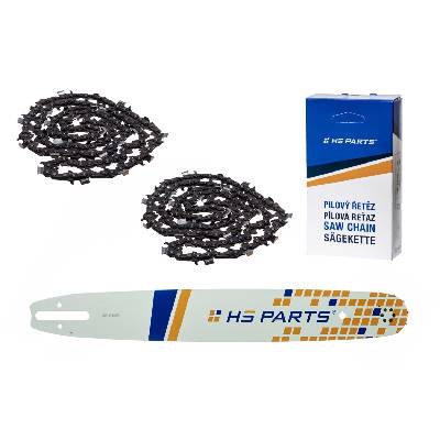 HS PARTS vodící lišta 18" (45 cm) 3/8" .063" (1,6 mm) + 2 x pilový řetěz 66 článků hranatý zub pro Stihl 029 031 032 034 041 042 036 044 048 056 066 MS290 MS310 MS360 MS361 MS362 MS391 MS440 MS441 MS4