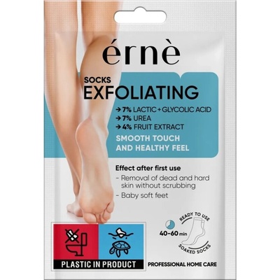 Érné ERNE Exfoliačné PONOŽKY na odstránenie zhrubnutej kože na chodidlách 1 pár