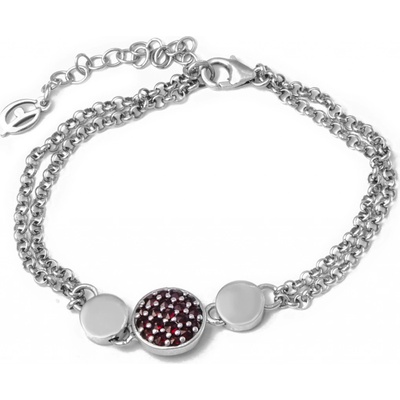 Zlatnictví Zlatíčko stříbrný náramek s českými granáty 970.00004