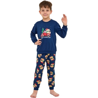 Chlapecké pyžamo CORNETTE TEDDY tmavě modrá