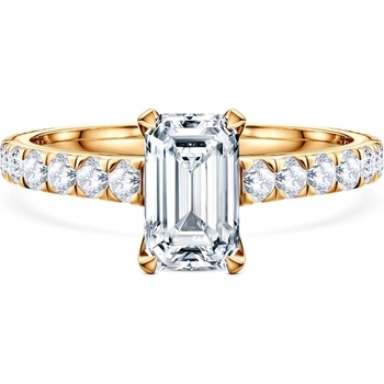 SAVICKI Годежен пръстен Share Your Love: злато, лабораторни диаманти с шлифовка "смарагд