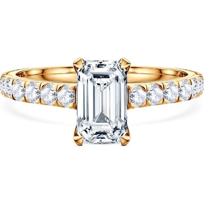 SAVICKI Годежен пръстен Share Your Love: злато, лабораторни диаманти с шлифовка "смарагд