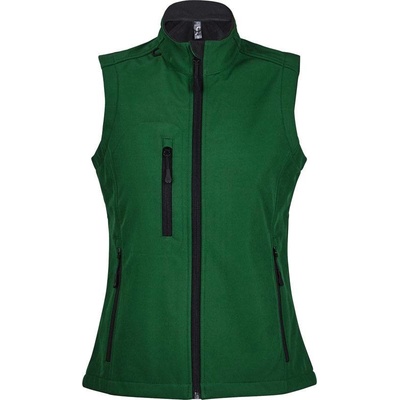 Sol's Rallye Women dámska 3-vrst. softshell. vesta zelená bottle