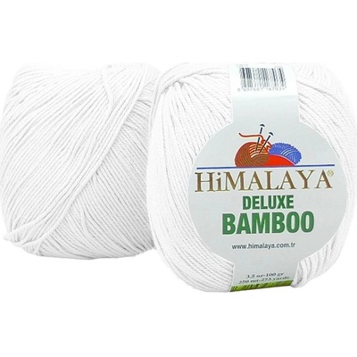 Himalaya příze DeLuxe Bamboo 124-01 bílá