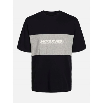 Jack and Jones Тениска Jack and Jones Men's Blocking Short Sleeve O-Neck T-Shirt - Black