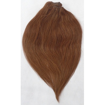 Kaštanové vlasy Clip-in set, 10 ks, 50 cm, REMY, 160g (008)