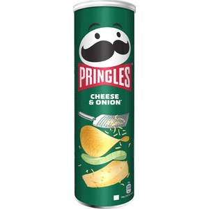 Pringles Чипс със сирене и лук Pringles 165гр