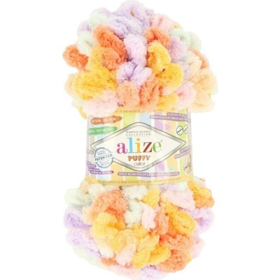 Puffy color pletení bez jehlic/háčku