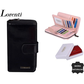 Lorenti Dámská velká kožená peněženka černá 76116 BLACK