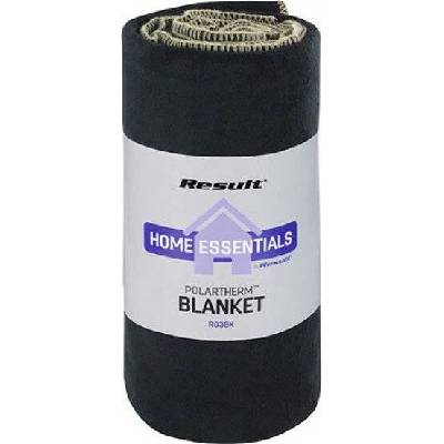 Result Winter Essentials Jemná rychleschnoucí flísová deka s úpravou proti plstnatění Černá 175x140 RT39