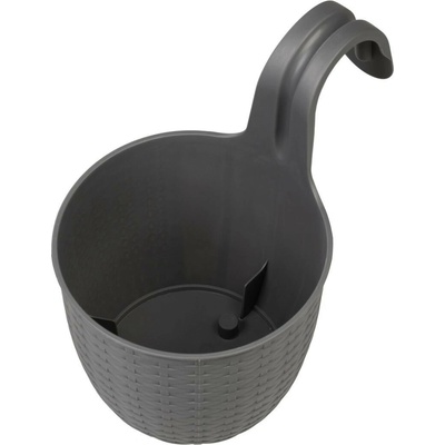 Strend Závesný kvetináč pro, PP, 26x18x24,5 cm, sivý