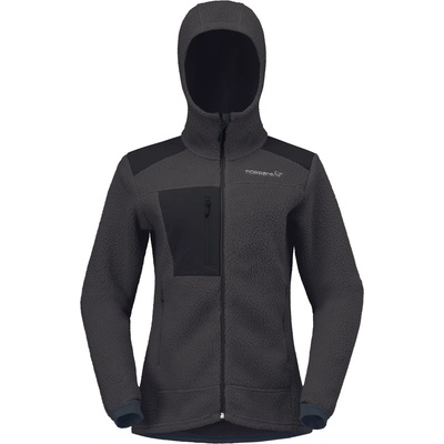 Norrøna Дамско поларено яке Norrøna Women's Trollveggen Warm3 Zip Hood Fleece jacket - Phantom (105-7311-0212)