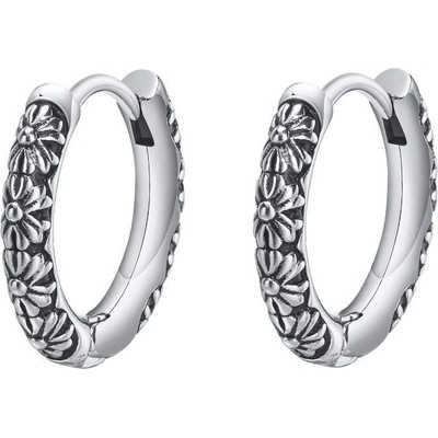 Impress Jewelry ocelové náušnice kruhy Leander stříbrné 2312121853203268
