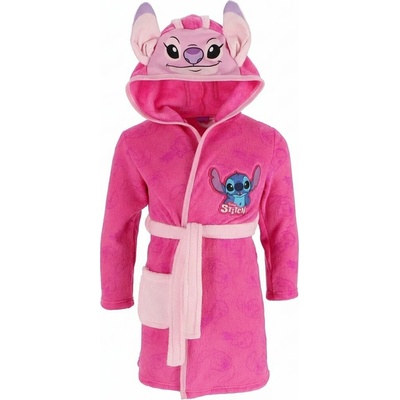 Difuzed Dievčenský coral fleece župan s kapucňou Lilo & Stitch - Angel