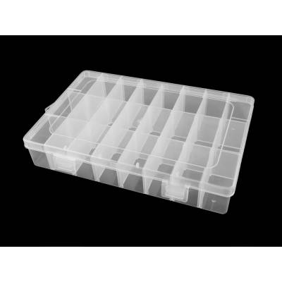 Plastový box / zásobník 13x19,5x3,6 cm transparent 1 ks
