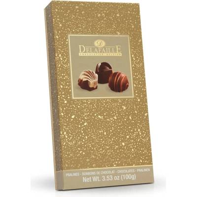 Selllot Belgické plněné pralinky ve zlaté potištěné krabičce 100 g