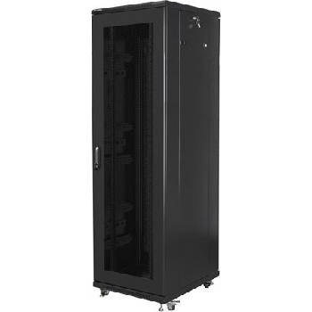 Lanberg Комуникационен шкаф Lanberg rack cabinet 19" free-standing 42U/600x800 (flat pack) with mesh door black (FF01-6842-23B)