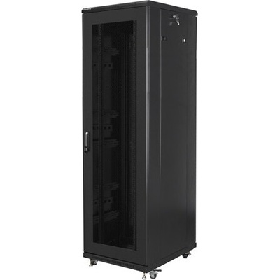 Lanberg Комуникационен шкаф Lanberg rack cabinet 19" free-standing 42U/600x800 (flat pack) with mesh door black (FF01-6842-23B)
