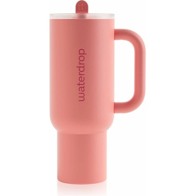 Waterdrop Explorer Tumbler tumbler z nehrdzavejúcej ocele s rúrkou Pink 1100 ml