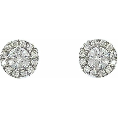 INFINITYSILVER Zlaté náušnice s bílými zirkony Au585/1000 236104W1,51
