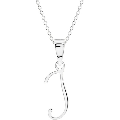 Gemmax Řetízek s písmenem „J“ bílé zlato GUSWN-42501-25841