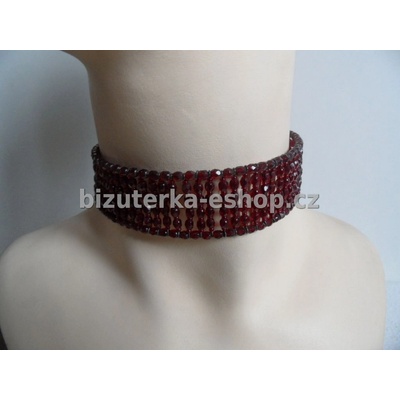 bizuterka-eshop.cz obojek perličky vínový BZ-03535
