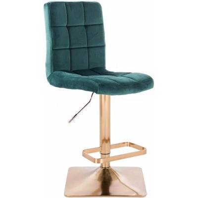 LuxuryForm Design Toledo Velur na zlatej hranatej podstave zelená