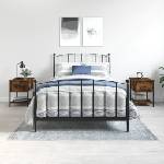 vidaXL Нощни масички, 2 бр, опушен дъб, 34x35, 5x45 см, инженерно дърво (825858)