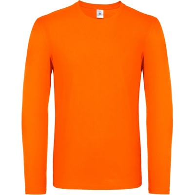 B&C Teplejší tričko BC s dlouhým rukávem oranžová