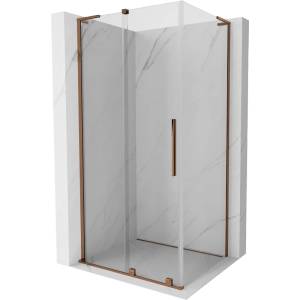 Mexen Velar L плъзгаща се душ кабина 90 x 85 cm, прозрачна, розово злато - 871-090-085-03-60 (871-090-085-03-60)