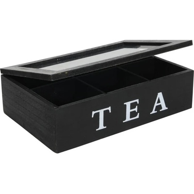 HIT Кутия за чай с 6 отделения hit - Черна (23201140)