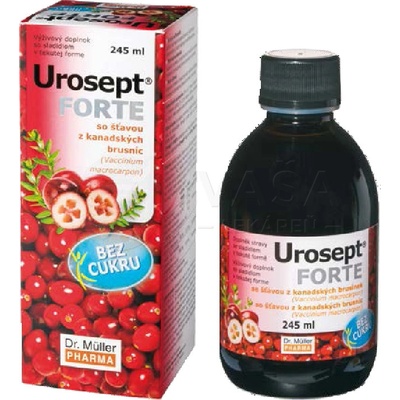 Dr. Müller UROSEPT FORTE bez cukru so šťavou z brusníc 245 ml