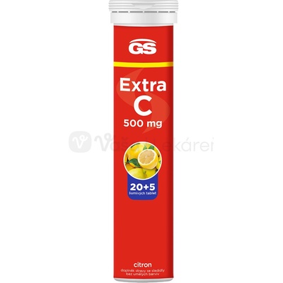 GS Extra C 500 mg eff inov.2023 citrón 25 tabliet