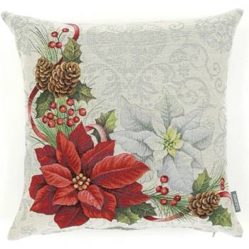 Artica Vianočná ruža biela a červená 45 x 45 cm