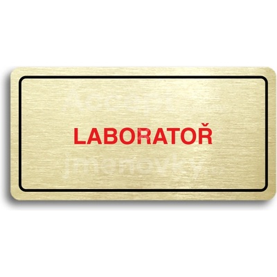 ACCEPT Piktogram LABORATOŘ - zlatá tabulka - barevný tisk