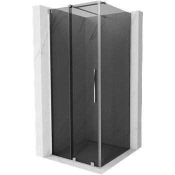 Mexen Velar плъзгаща се душ кабина 90 x 90 см, графит, хром - 871-090-090-41-01 (871-090-090-41-01)