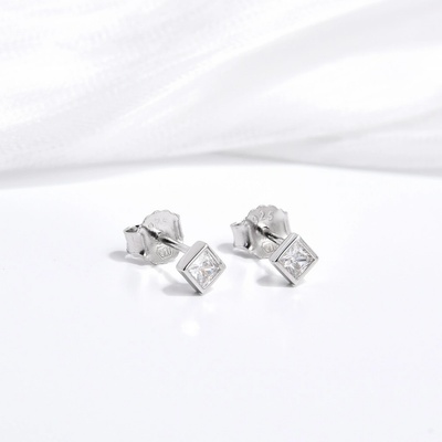 Jan Kos jewellery stříbrné náušnice zirkon MHT-3004/SW00