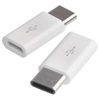 EMOS Adaptér micro USB-B 2.0 / USB-C 2.0, biely, 2 ks, 2335072310