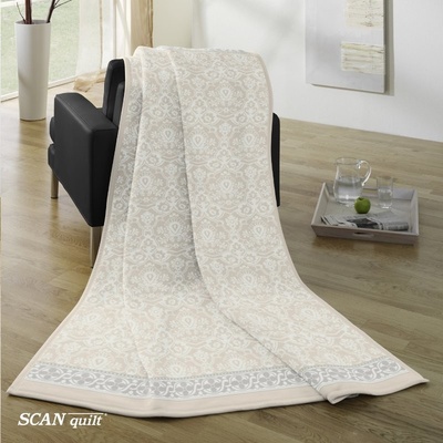 SCANquilt pléd Veuro vzor smetanová střední 150x200