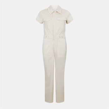 Good american Women's T Palazzo Jumpsuit - Ecru