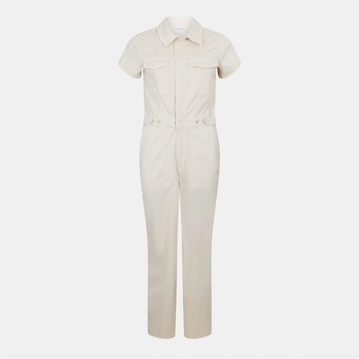 Good american Women's T Palazzo Jumpsuit - Ecru