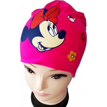 Setino čepice Minnie dívčí bavlna jaro podzim růžová tmavá