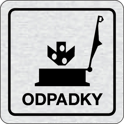 Nalepovací cedulka na dveře - Odpadky
