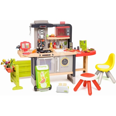 Smoby Reštaurácia s elektronickou kuchynkou Chef Corner Restaurant s toasterom na záhrade