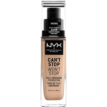 NYX Professional make-up Can't Stop Won't Stop vysoko krycí make-up 07 Natural 30 ml
