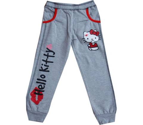 Hello Kitty tepláky bavlněné šedá