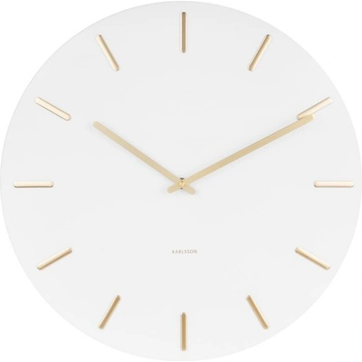 Present Time Bílo zlaté nástěnné hodiny Torguen 45 cm
