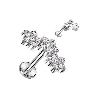 Šperky4U piercing do brady labreta titan TIT1284-1208